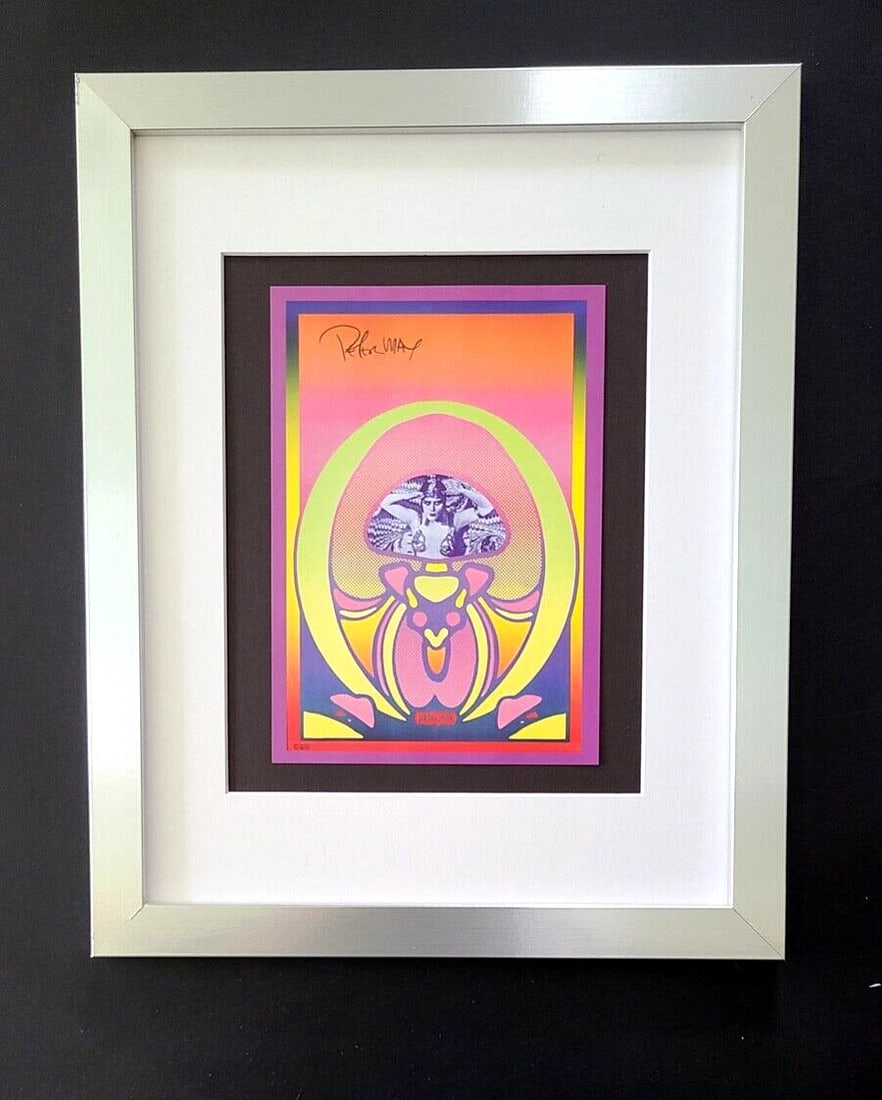 Peter Max | Vintage Print Signed | Matted Mounted & Framed in Silver Buy it Now!: Up for Auction this Beautiful and Scarce Vintage Offset Lithograph after Peter Max " Mata Hari " Facsimile Signed Art Print is about 9 X 6 in. This piece is mounted on a 11 x 14 in. black acid free bl