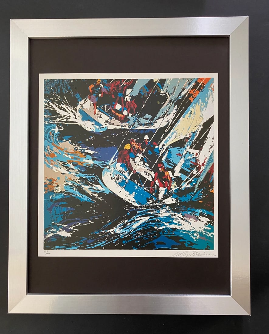 LeRoy Neiman " SAILING " Signed Pop Art Mounted and Framed in New 11x14! - 2