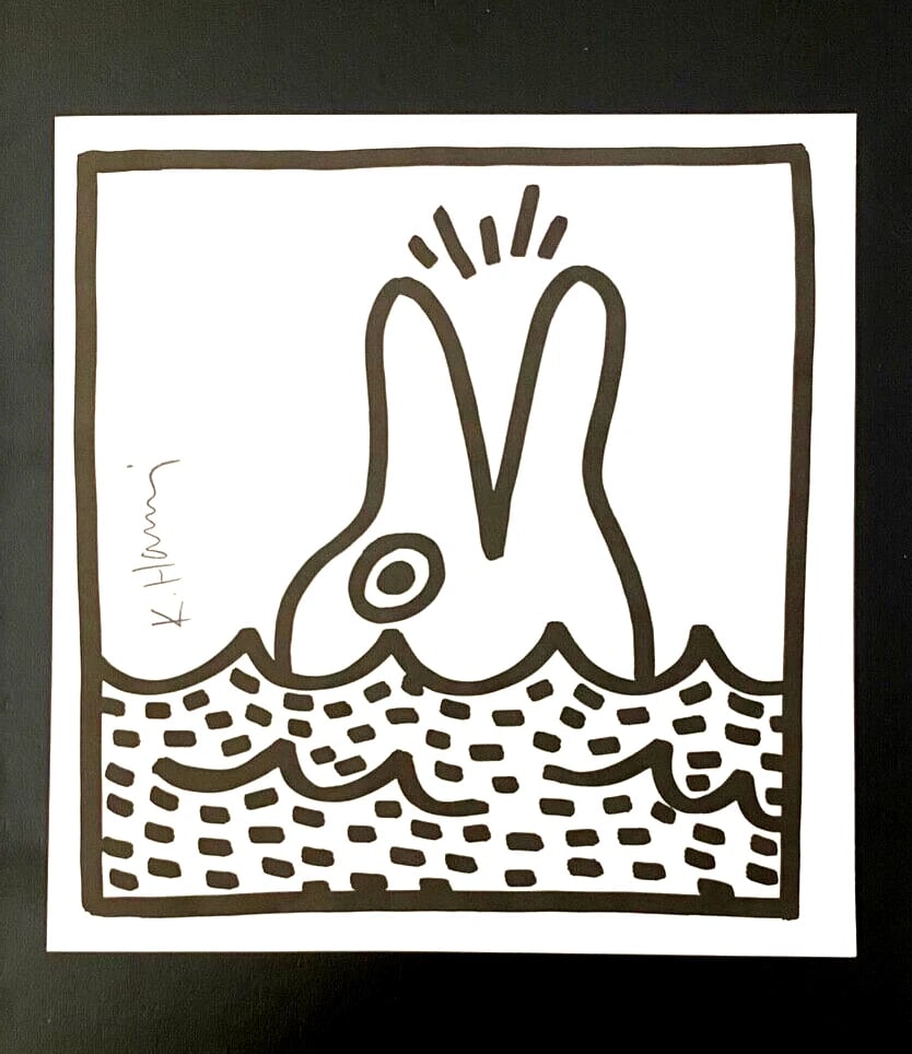 Keith Haring | Vintage Print Signed | Mounted & Framed in White - 2