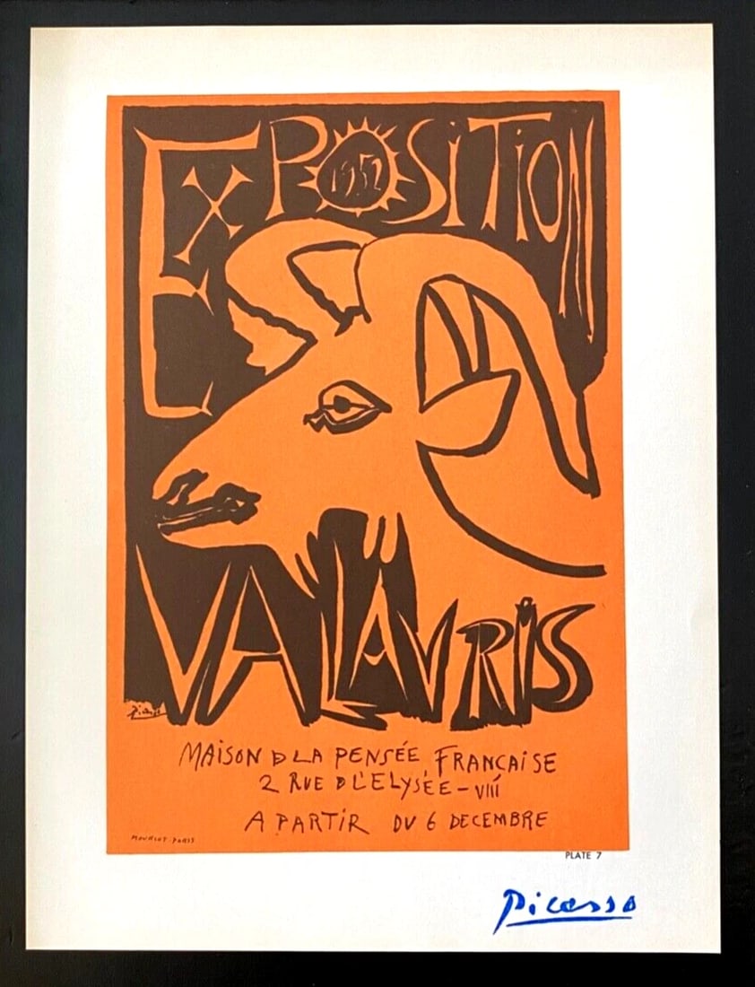PABLO PICASSO | Vintage 1964 Signed Offset Lithograph | Ltd. Ed | Framed - 2