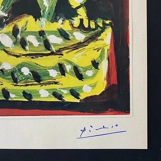 PABLO PICASSO+ ORIGINAL 1969 SIGNED HAND TIPPED COLOR PLATE MAIDS OF HONOR - 2