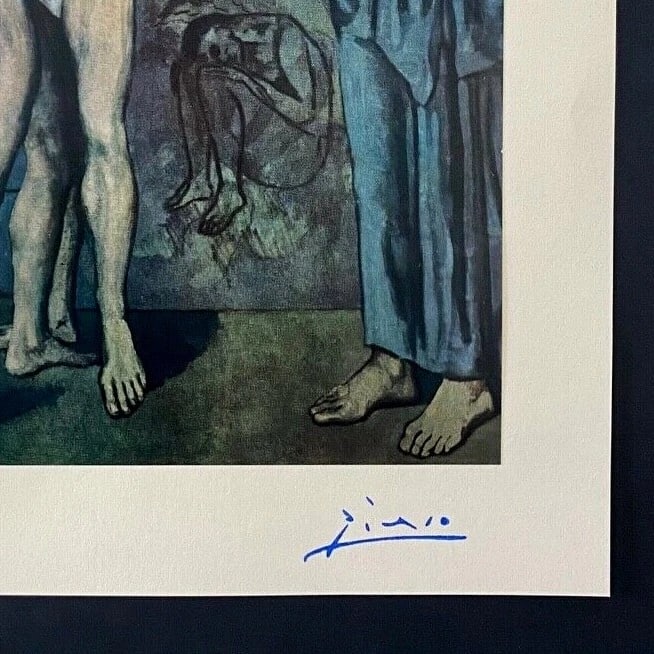 PABLO PICASSO+ ORIGINAL 1954 + SIGNED + HAND TIPPED COLORPLATE LA VIE - 2
