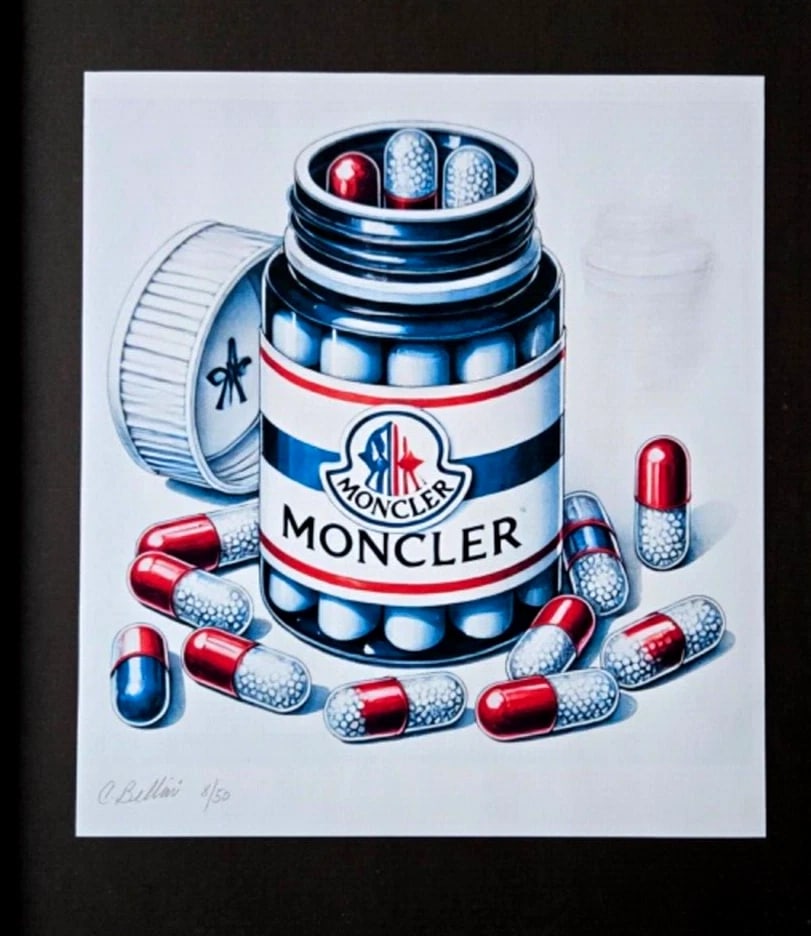 Chiara Bellini + "MONCLER Comfort Pills" Original Hand Signed Ltd Ed COA - 3