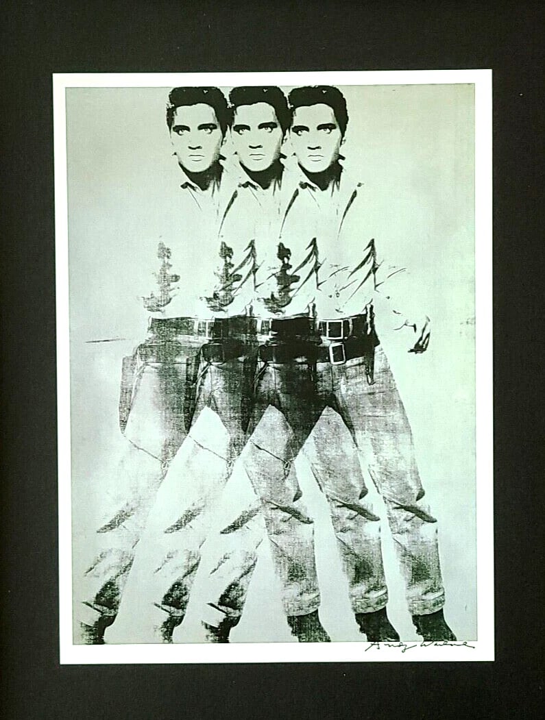 Andy Warhol | Vintage 1984 "ELVIS PRESLEY " Print Signed | Mounted and Framed - 2