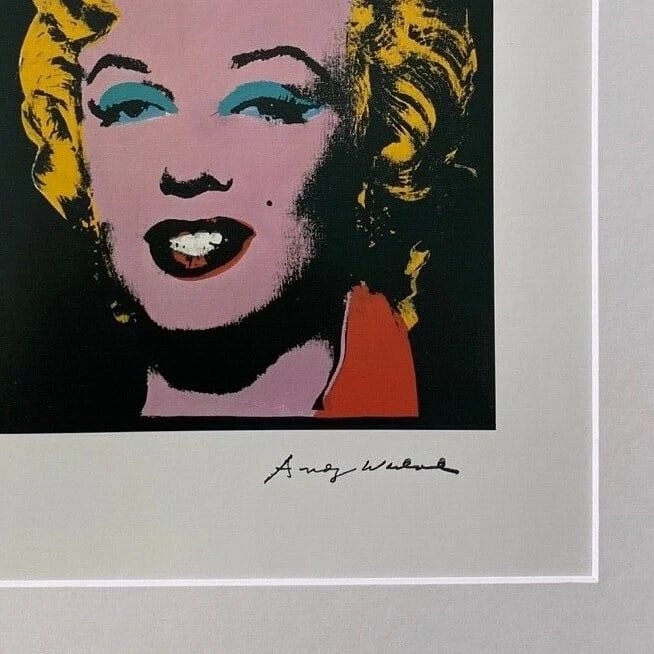ANDY WARHOL | MARILYN MONROE SIGNED VINTAGE PRINT MATTED AND FRAMED - 2