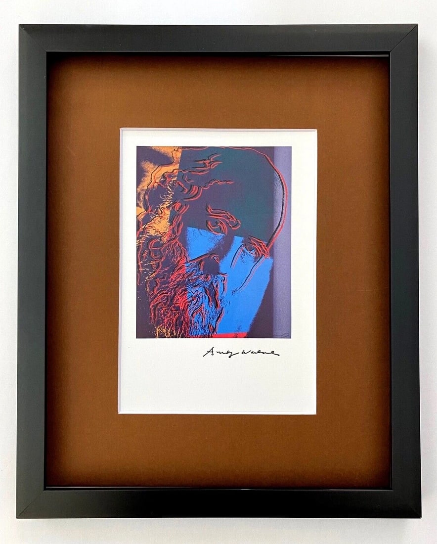 ANDY WARHOL | CHARLES DARWIN SIGNED VINTAGE PRINT MATTED AND FRAMED (1 of 3)
