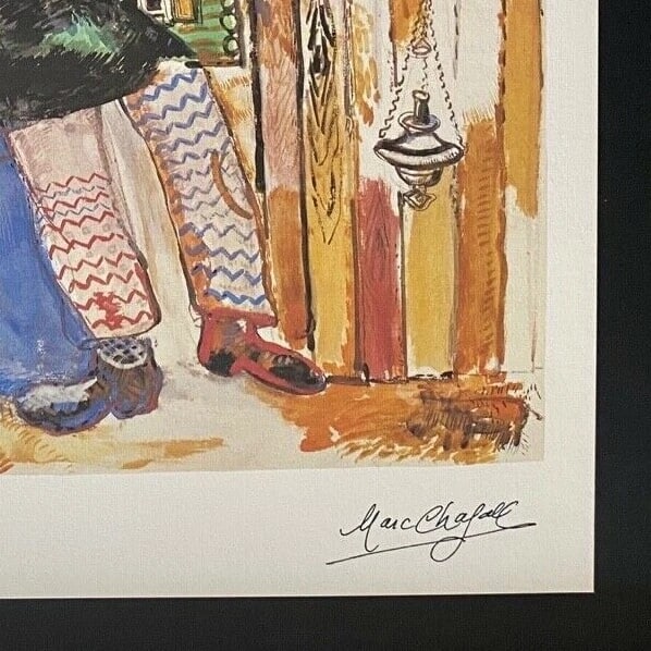 MARC CHAGALL | ORIGINAL VINTAGE 1975 PRINT | SIGNED | FRAMED! - 2