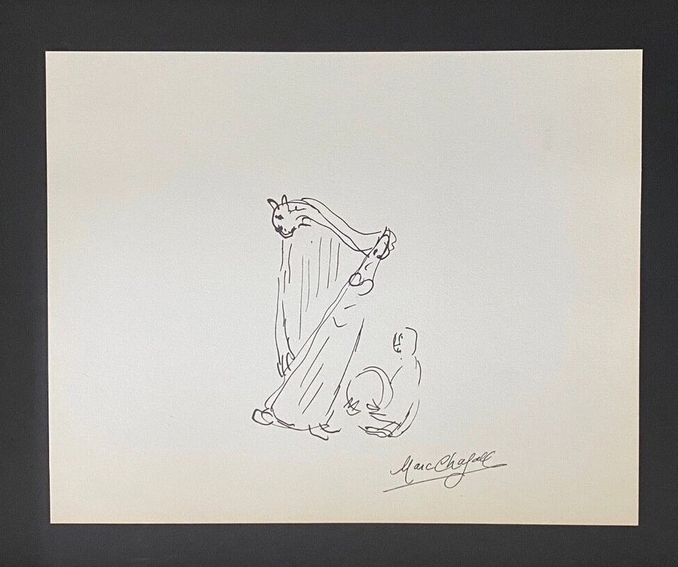 MARC CHAGALL | ORIGINAL VINTAGE 1975 | SIGNED PRINT | MOUNTED AND FRAMED - 2