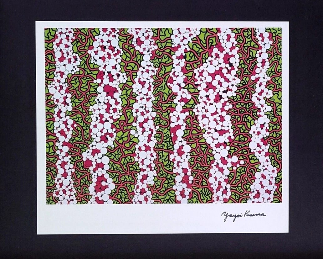 Yayoi Kusama | 1990's Artistic Pop Art Print Signed | Mounted and Framed | - 2