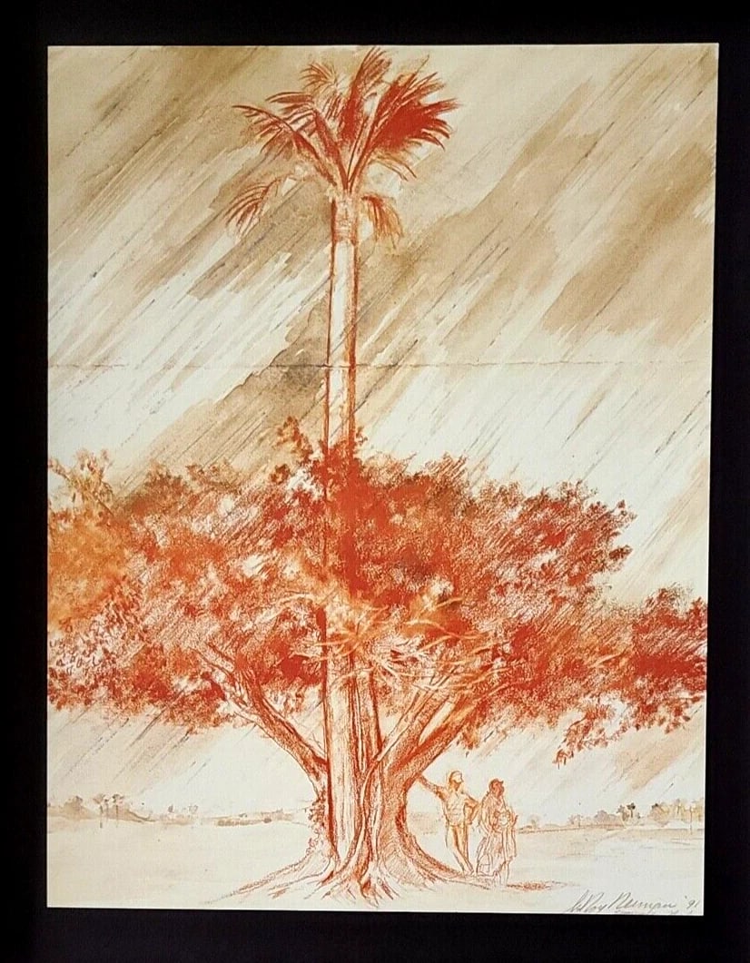 LEROY NEIMAN + SEMINOLE GOLF + CIRCA 1990'S + SIGNED GOLF PRINT+ FRAMED $ - 2