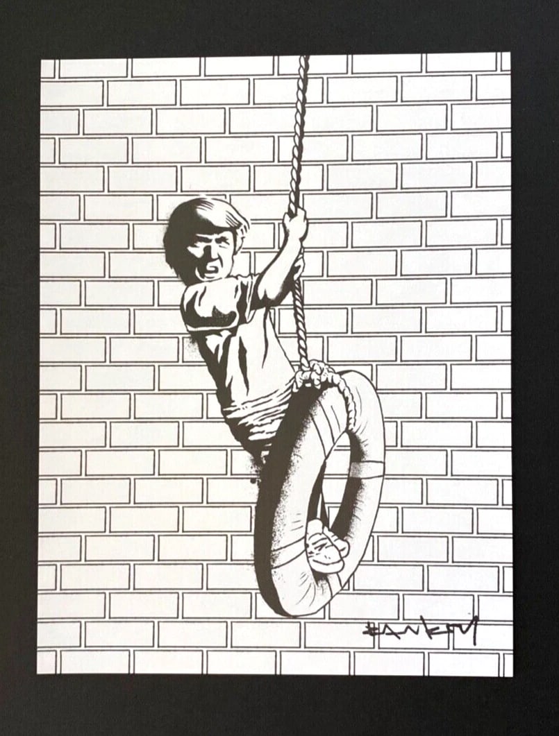 BANKSY + SIGNED DONALD TRUMP PRINT FRAMED + BUY IT NOW! - 2