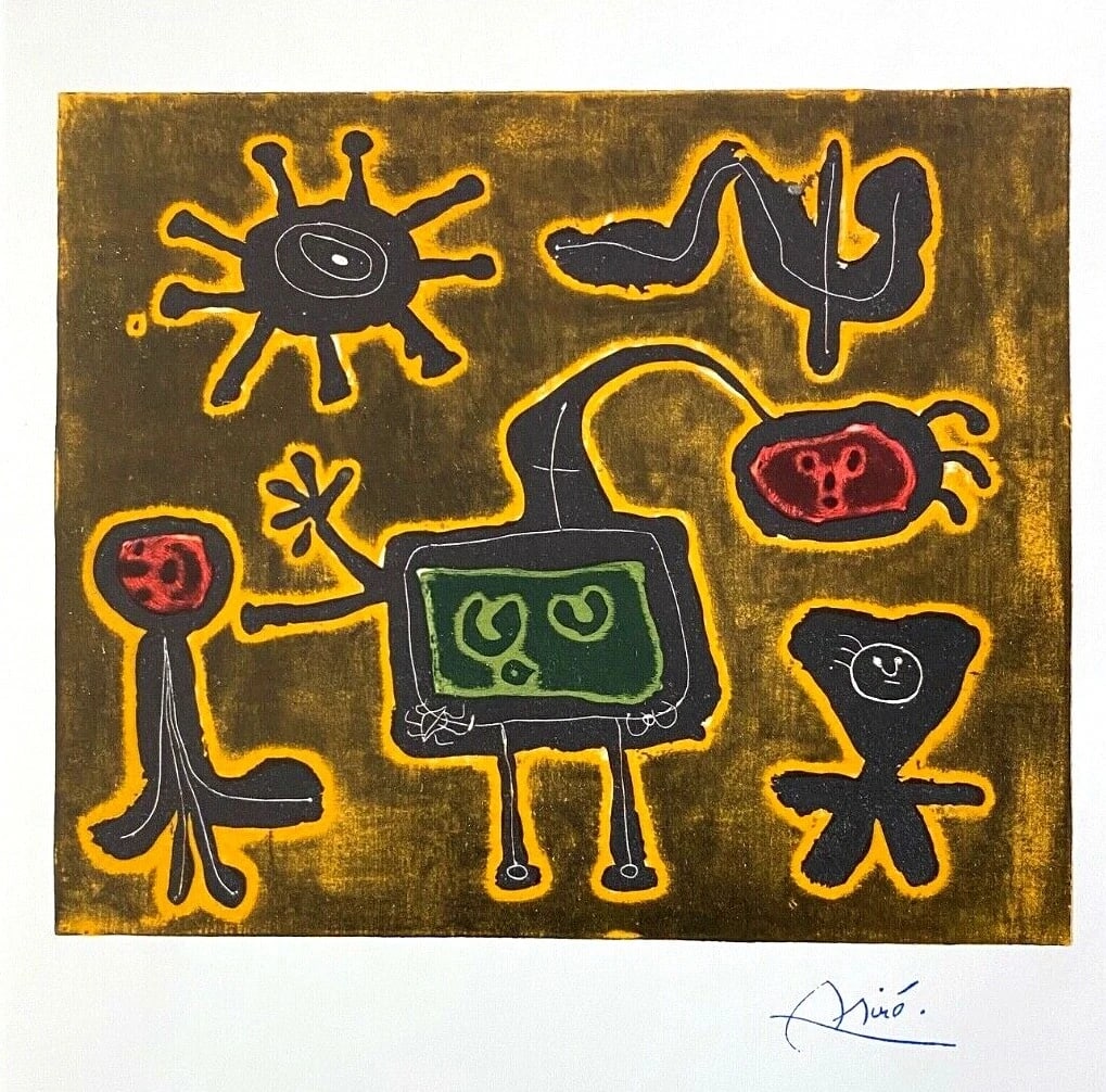 JOAN MIRO + 1958 BEAUTIFUL SIGNED PRINT + BUY IT NOW!! - 2