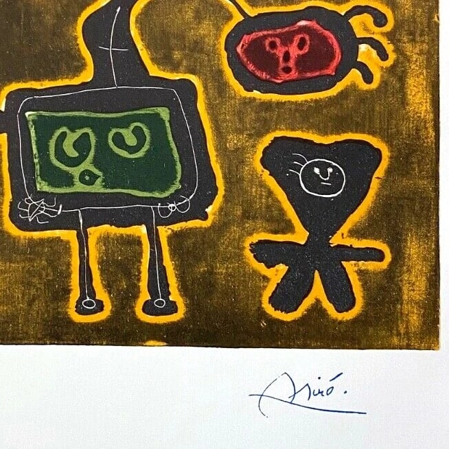 JOAN MIRO + 1958 BEAUTIFUL SIGNED PRINT + BUY IT NOW!! - 3