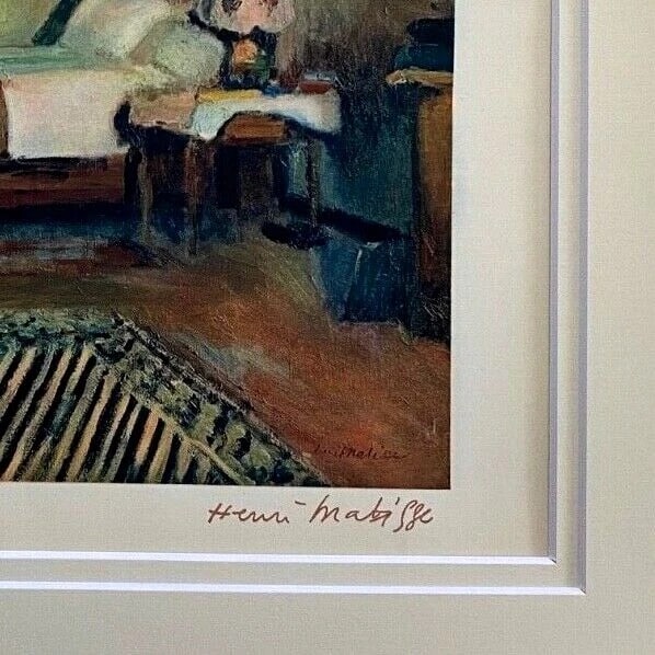 HENRI MATISSE, CIRCA 1948 AWESOME SIGNED PRINT MATTED AND FRAMED + BUY IT NOW!$ - 2