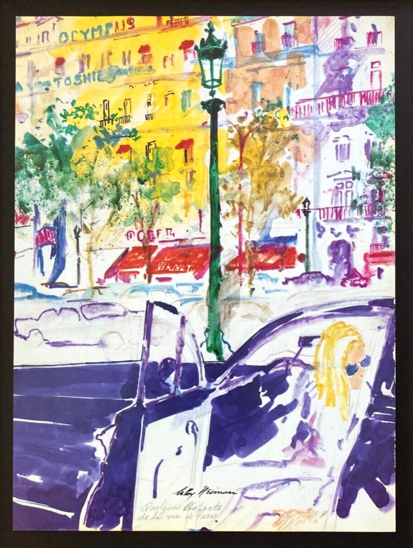 LEROY NEIMAN + SKETCHBOOK DRAWING PARIS + CIRCA 1970'S + SIGNED PRINT FRAMED - 2