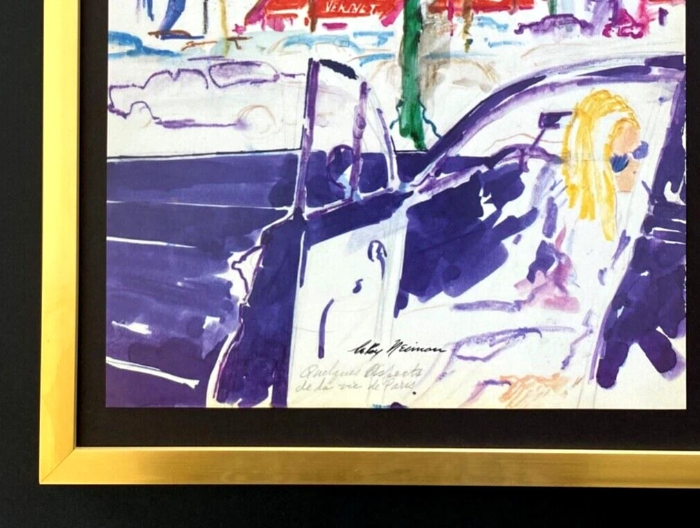 LEROY NEIMAN + SKETCHBOOK DRAWING PARIS + CIRCA 1970'S + SIGNED PRINT FRAMED - 3