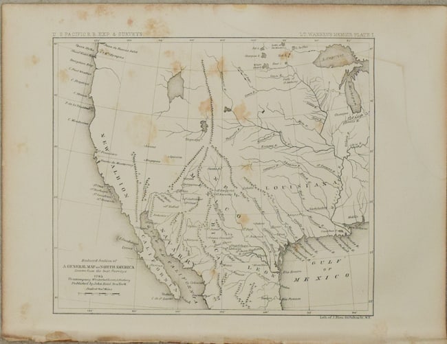 1861 Map of Western US -- Reduced Section of a General Map of North America, Drawn from the Best: Title:1861 Map of Western US -- Reduced Section of a General Map of North America, Drawn from the Best Surveys 1795 to Accompany Winterbothams History,li>Cartographer:US Government - Senate Year/Place