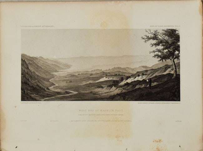 1861 View of Western Madelin Pass, California -- West End Madelin Pass: Title:1861 View of Western Madelin Pass, California -- West End Madelin Pass,li>Cartographer:US Government - Senate Year/Place:1861, Washington Map Dimension (in.):4.1 X 9.1 in. Description:This is