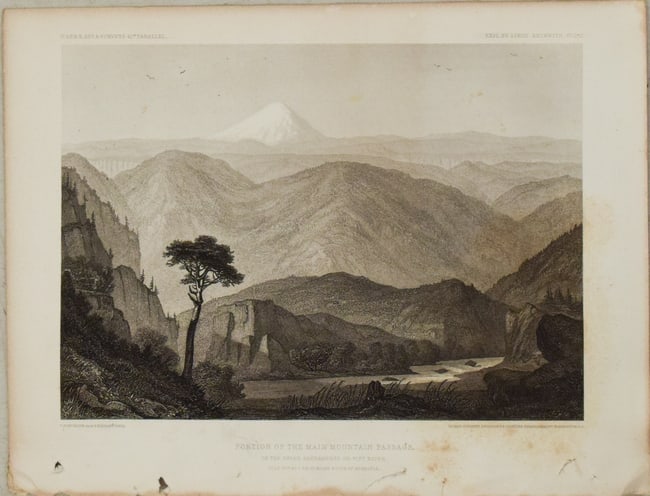 1861 View of the Upper Sacramento River California -- Portion of the Main Mountain Passage of the: Title:1861 View of the Upper Sacramento River California -- Portion of the Main Mountain Passage of the Upper Sacramento or Pitt River,li>Cartographer:US Government - Senate Year/Place:1861,