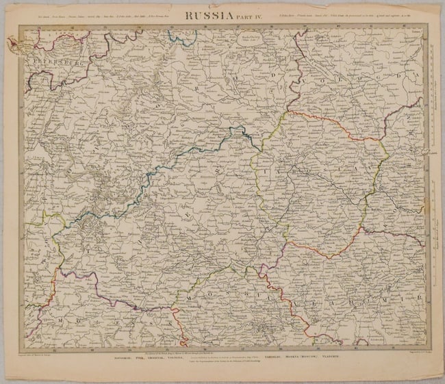 1835 SDUK Map of European Russia's Center portion -- Russia in Europe Part IV: Title:1835 SDUK Map of European Russia's Center portion -- Russia in Europe Part IV,li>Cartographer:SDUK Year/Place:1835, London Map Dimension (in.):13.5X15.5 in. Description:This is a very nice map