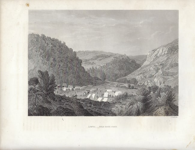 1858 Emory View of Wild Rose Pass -- Limpia - Wild Rose Pass: Title:1858 Emory View of Wild Rose Pass -- Limpia - Wild Rose Pass,li>Cartographer:W Emory Year/Place:1858, Washington Map Dimension (in.):5.9 X 8.3 in. Description:This is a lovely view of the Wild R