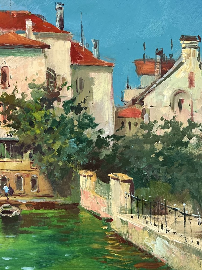 Oil painting City on the River on a Clear Day Yuriy Suprunchuk - 10