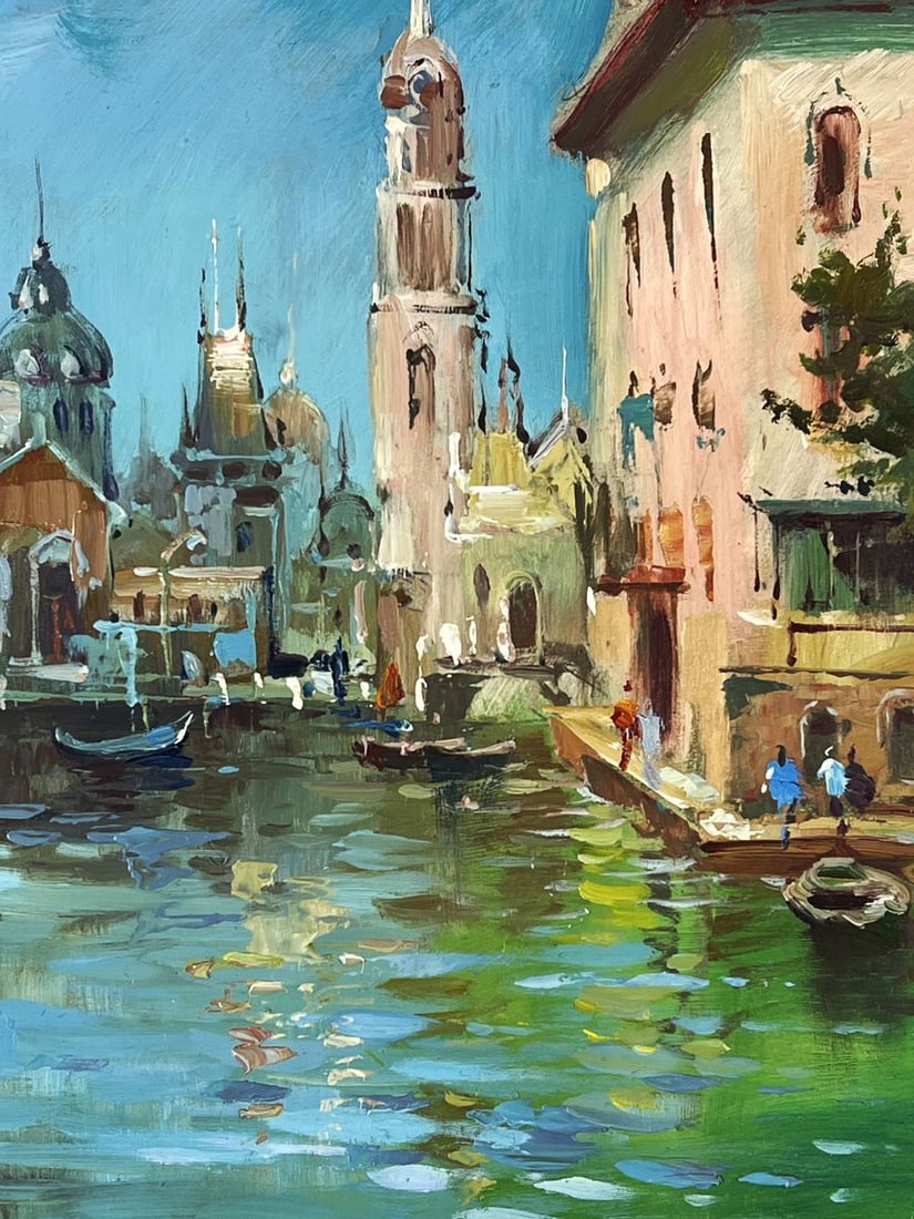 Oil painting City on the River on a Clear Day Yuriy Suprunchuk - 5