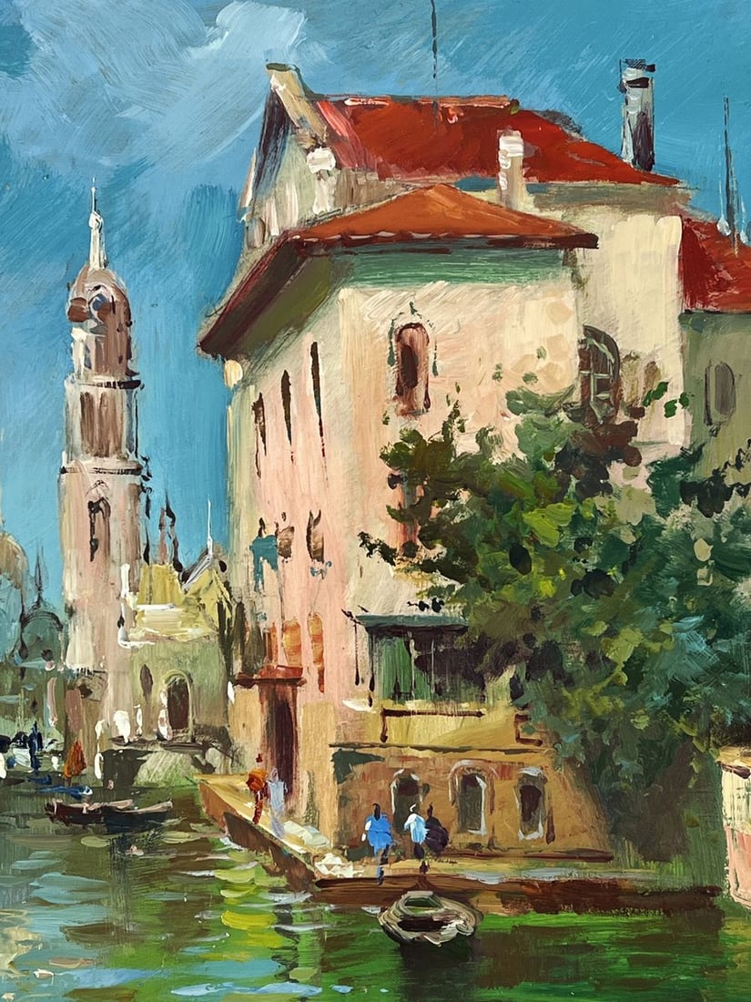 Oil painting City on the River on a Clear Day Yuriy Suprunchuk - 6