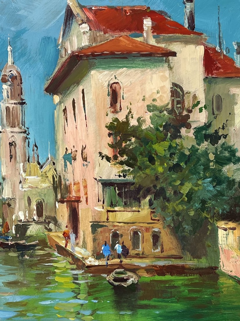 Oil painting City on the River on a Clear Day Yuriy Suprunchuk - 7