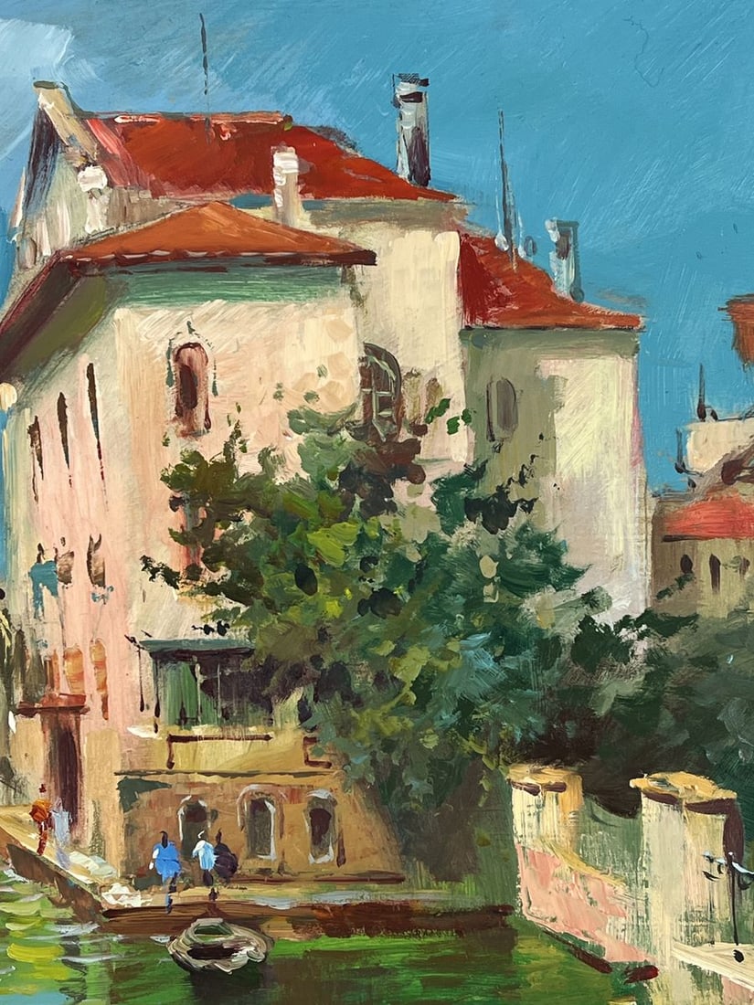 Oil painting City on the River on a Clear Day Yuriy Suprunchuk - 8