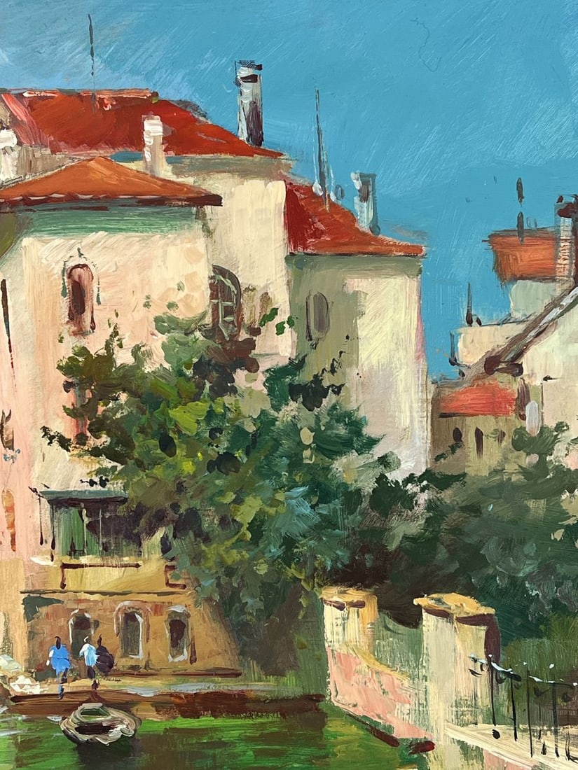 Oil painting City on the River on a Clear Day Yuriy Suprunchuk - 9