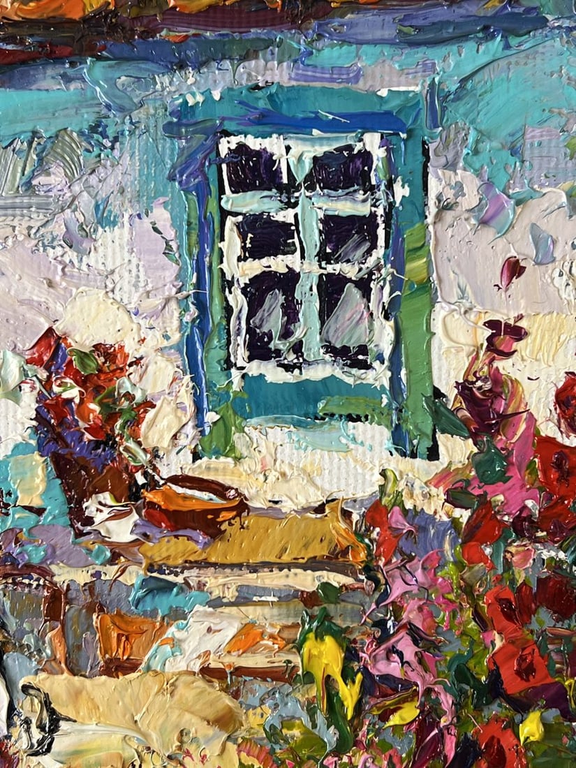 Oil painting Summer in the Village on a Sunny Day Oksana Ivanyuk - 10
