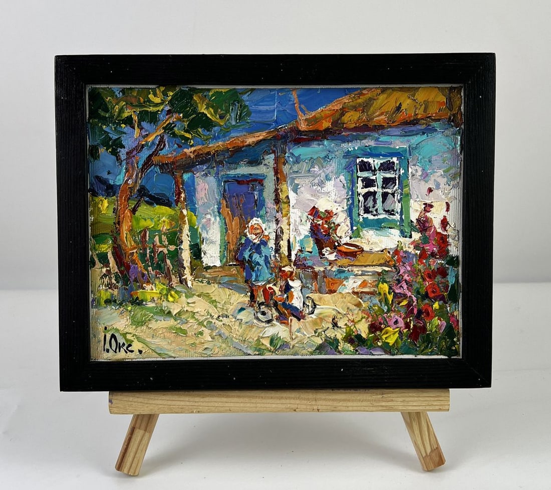 Oil painting Summer in the Village on a Sunny Day Oksana Ivanyuk: Title: Oil painting Summer in the Village on a Sunny Day Oksana Ivanyuk Description: AAA6600 *** ABOUT THIS PAINTING *** * TITLE: "Summer in the Village on a Sunny Day" * ARTISTS: Oksana Ivanyuk *