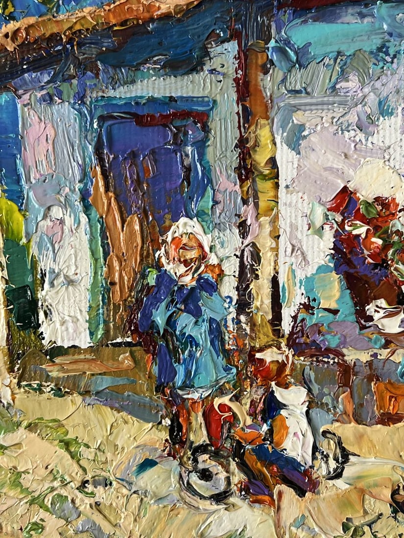 Oil painting Summer in the Village on a Sunny Day Oksana Ivanyuk - 6