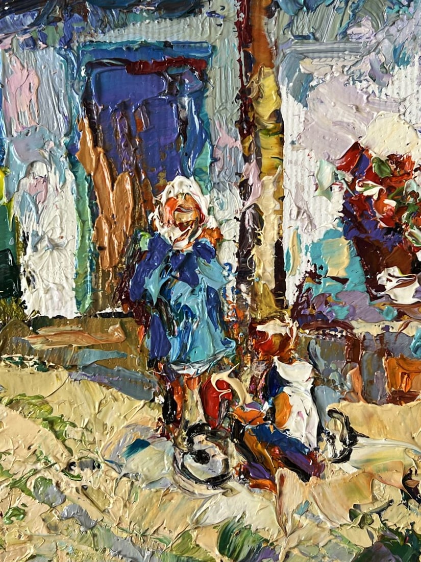 Oil painting Summer in the Village on a Sunny Day Oksana Ivanyuk - 7