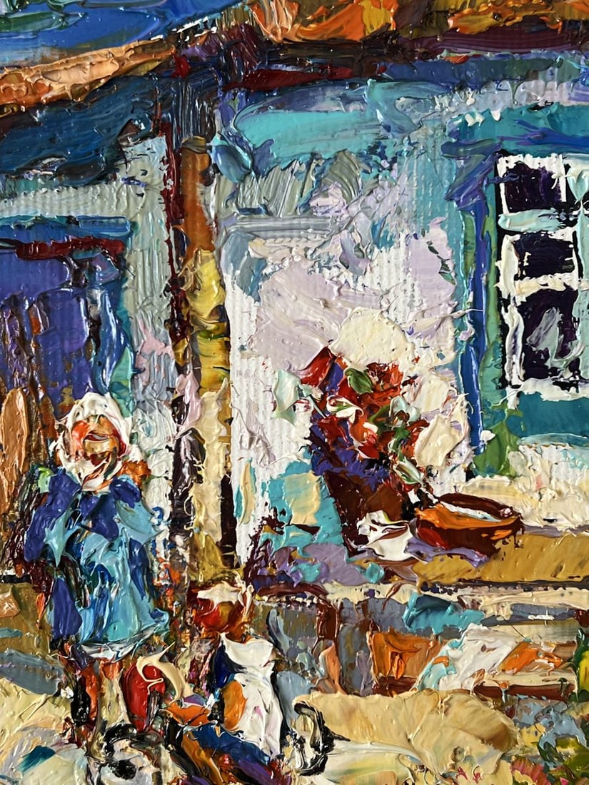 Oil painting Summer in the Village on a Sunny Day Oksana Ivanyuk - 8