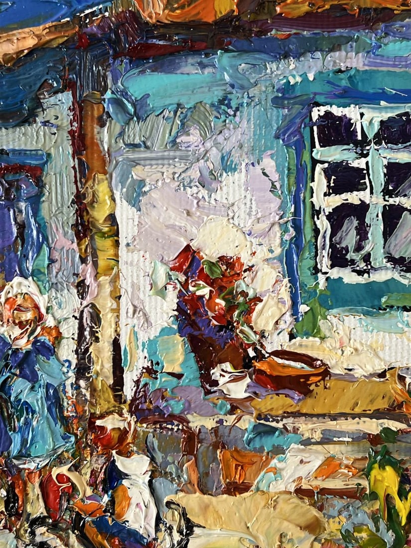 Oil painting Summer in the Village on a Sunny Day Oksana Ivanyuk - 9