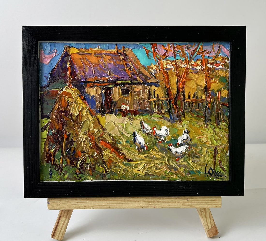 Oil painting Warm Autumn in the Village Yard Oksana Ivanyuk: Title: Oil painting Warm Autumn in the Village Yard Oksana Ivanyuk Description: AAA6601 *** ABOUT THIS PAINTING *** * TITLE: "Warm Autumn in the Village Yard" * ARTISTS: Oksana Ivanyuk * SIZE: 15x20