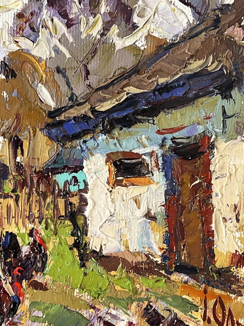 Oil painting Turkeys in the Yard in the Village Oleksiy Ivanyuk - 10