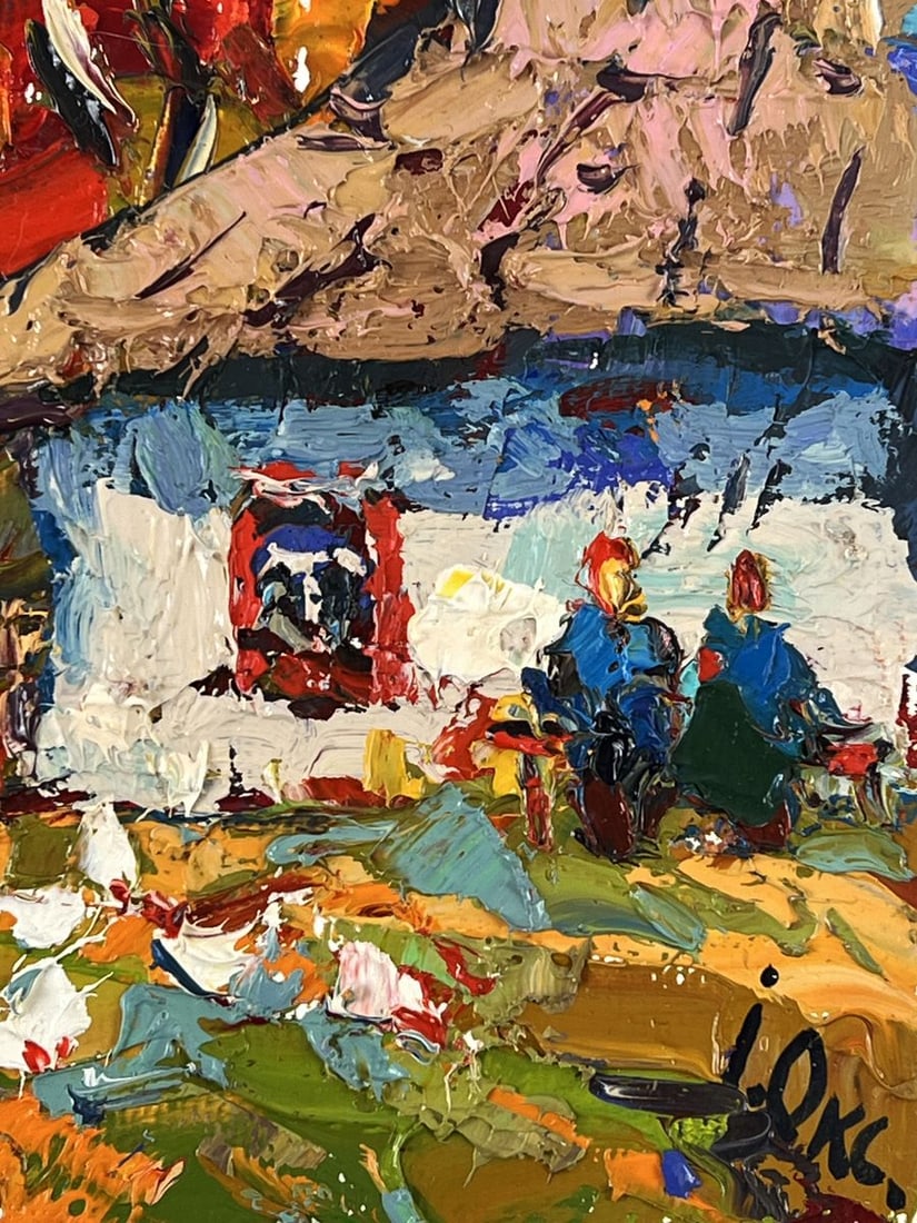 Oil painting In the Yard in the Village Oksana Ivanyuk - 10