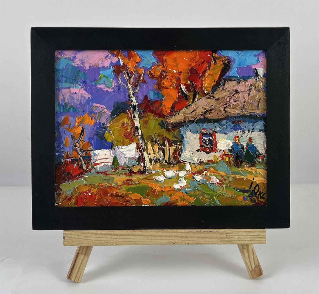 Oil painting In the Yard in the Village Oksana Ivanyuk: Title: Oil painting In the Yard in the Village Oksana Ivanyuk Description: AAA6617 *** ABOUT THIS PAINTING *** * TITLE: "In the Yard in the Village" * ARTISTS: Oksana Ivanyuk * SIZE: 15x20