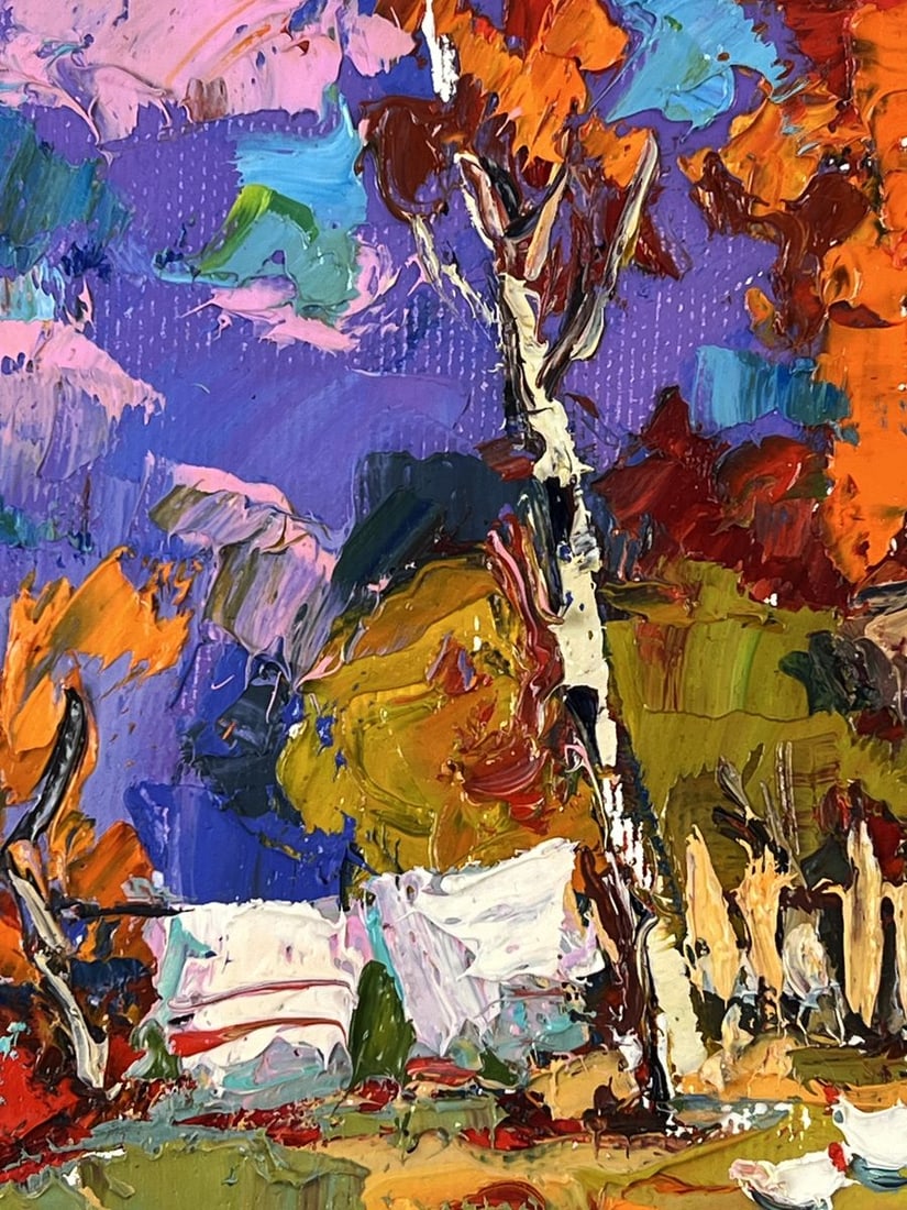 Oil painting In the Yard in the Village Oksana Ivanyuk - 4