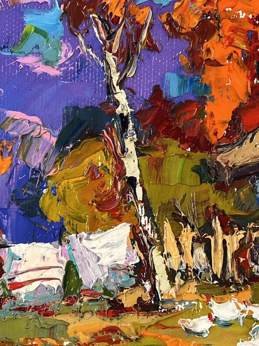 Oil painting In the Yard in the Village Oksana Ivanyuk - 7