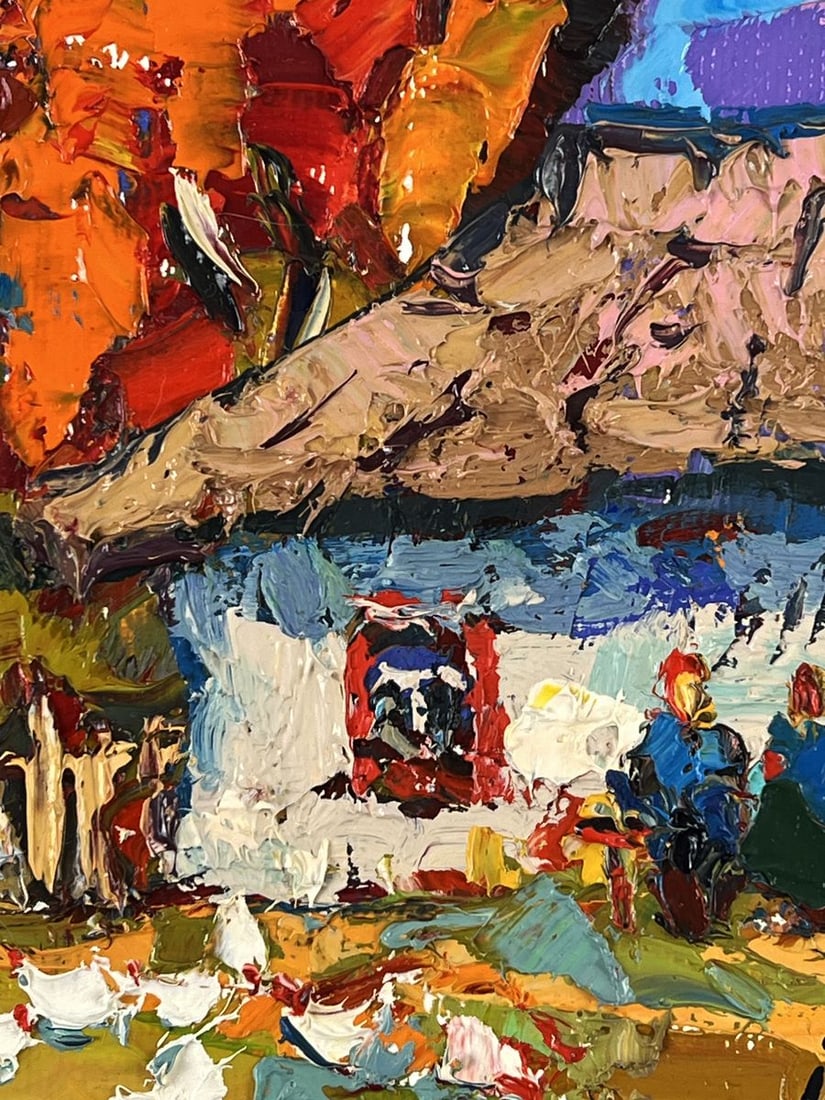 Oil painting In the Yard in the Village Oksana Ivanyuk - 9