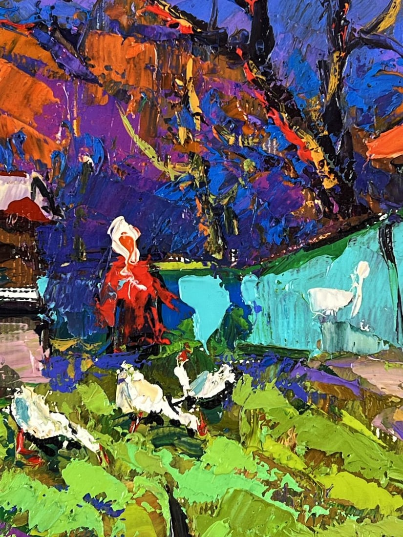 Oil painting Warm Ray in the Village Oksana Ivanyuk - 8