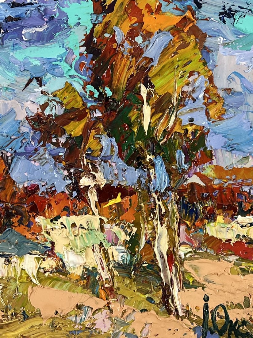Oil painting Autumn in the Village Oksana Ivanyuk - 10