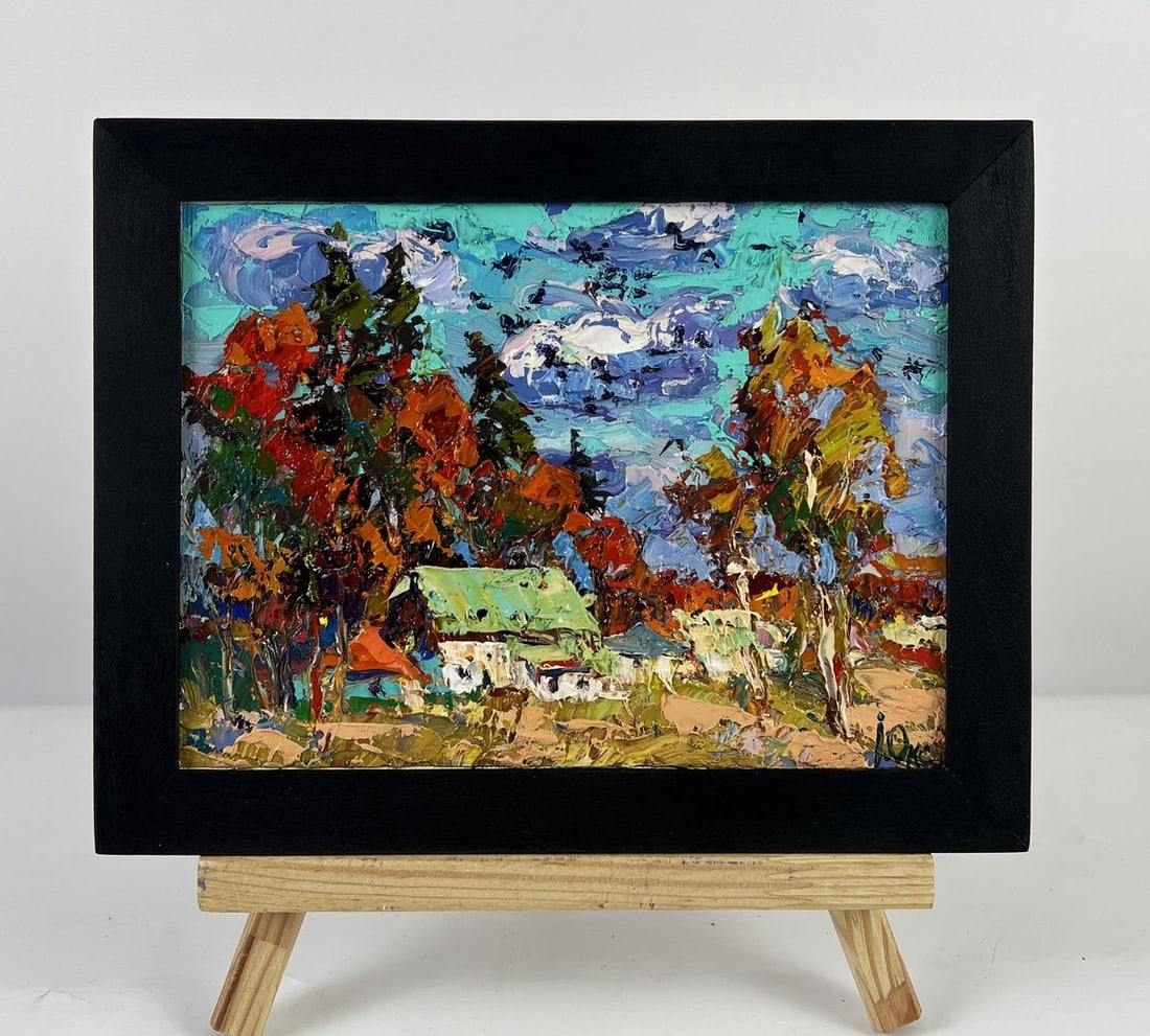 Oil painting Autumn in the Village Oksana Ivanyuk: Title: Oil painting Autumn in the Village Oksana Ivanyuk Description: AAA6622 *** ABOUT THIS PAINTING *** * TITLE: "Autumn in the Village" * ARTISTS: Oksana Ivanyuk * SIZE: 15x20 cm/5.90x7.87 inches'