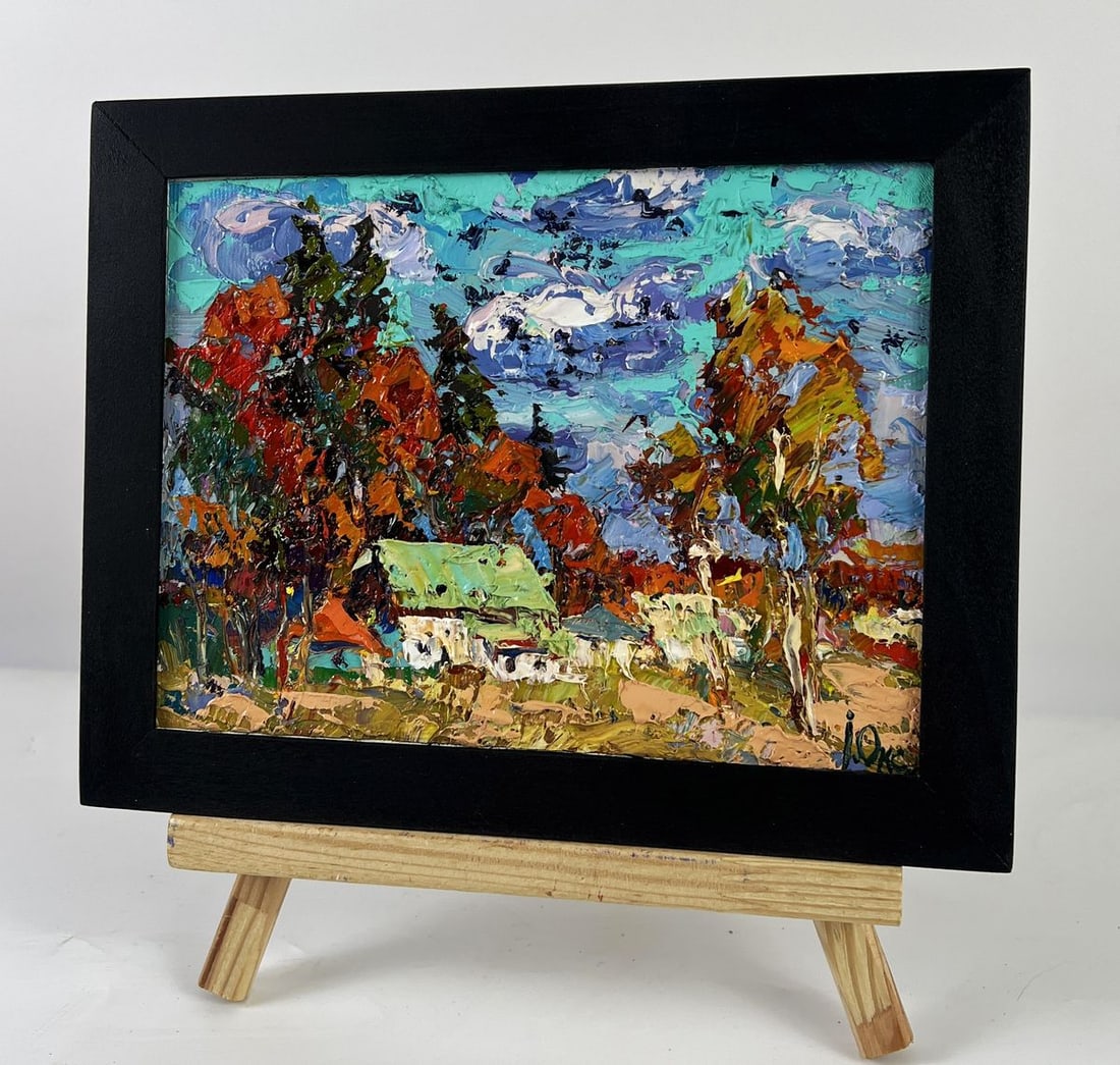 Oil painting Autumn in the Village Oksana Ivanyuk - 2