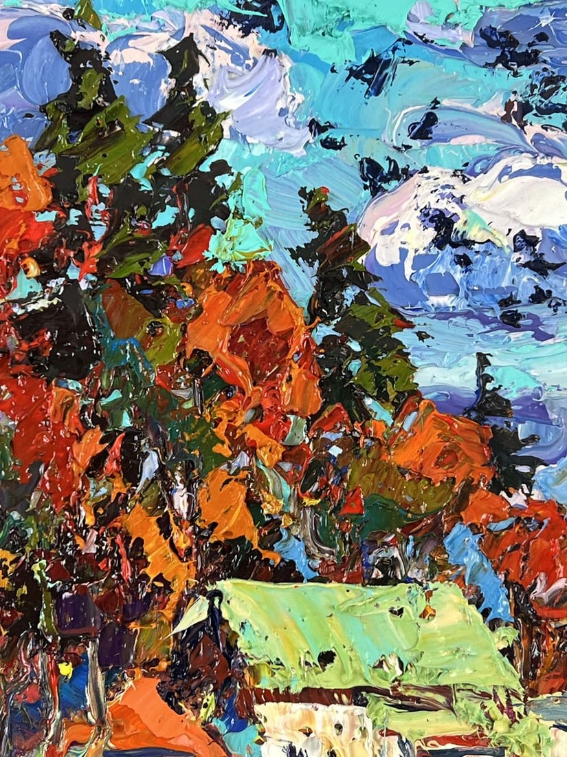 Oil painting Autumn in the Village Oksana Ivanyuk - 4