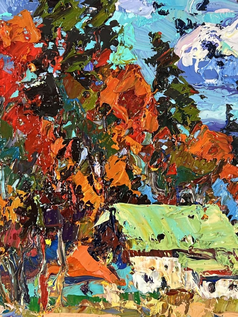 Oil painting Autumn in the Village Oksana Ivanyuk - 5